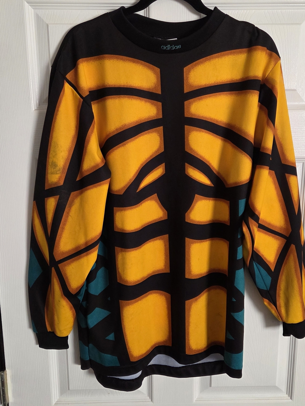 Vintage 90s Men's Adidas Predator Camo Goalkeeper Jersey